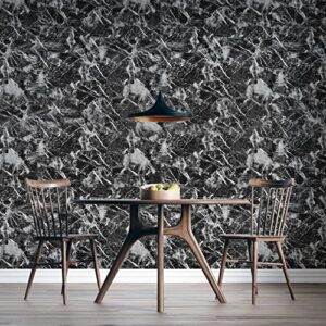 Black Grey Granite Look Marble Effect Interior Film Vinyl Self Adhesive Peel-Stick Counter Top