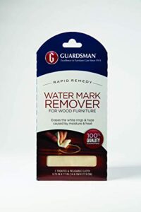 guardsman water mark remover cloth – erase white rings & haze caused by moisture and heat – reusable – 405200