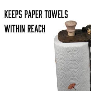 Rivers Edge Products Countertop Paper Towel Holder, Unique Resin and Wood Paper Towel Holder, Novelty Napkin Roll Holder for Counter, Giftable Animal Paper Towel Stand, Alligator