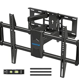 MOUNTUP Full Motion TV Wall Mount for Most 42-82 inch TVs, Wall Mount TV Bracket with Articulating Swivel and Tilt, TV Mount Max VESA 600x400mm, Holds up to 100lbs Fits 16" Studs MU0028