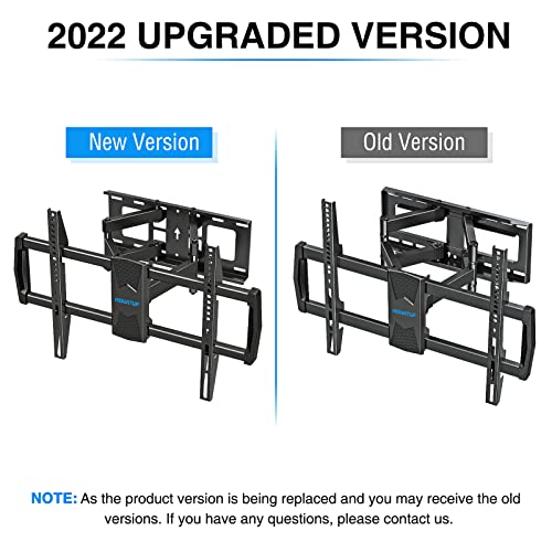 MOUNTUP Full Motion TV Wall Mount for Most 42-82 inch TVs, Wall Mount TV Bracket with Articulating Swivel and Tilt, TV Mount Max VESA 600x400mm, Holds up to 100lbs Fits 16" Studs MU0028