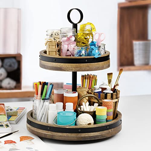 Mikasa Mango Wood Two-Tier Lazy Susan