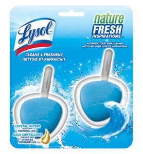 lysol automatic in-the-bowl toilet cleaner, cleans and freshens toilet bowl, ocean fresh scent, 2 count (pack of 1)