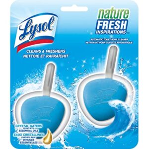 Lysol Automatic In-The-Bowl Toilet Cleaner, Cleans and Freshens Toilet Bowl, Ocean Fresh Scent, 2 Count (Pack of 1)