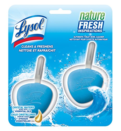 Lysol Automatic In-The-Bowl Toilet Cleaner, Cleans and Freshens Toilet Bowl, Ocean Fresh Scent, 2 Count (Pack of 1)