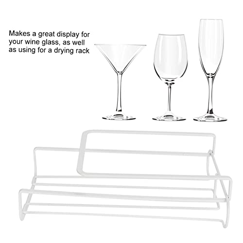 Under Cabinet Wine Glass Rack Stemware Wine Glass Holder Glasses Drying Rack 2 Rows