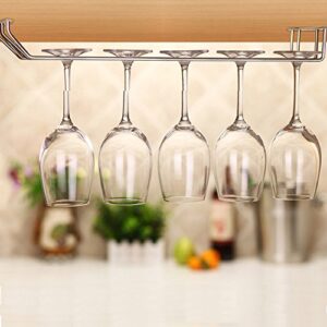 Velidy Wine Glass Rack,Stainless Steel Chrome Finish Under Cabinet Hanging Stemware Holder with Screw for Kitchen/Bar/Restaurant (21.6"/55cm)