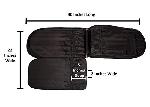 Chef Knife Bag for Men & Women with Leather & Nylon, Best for Carrying Knives, Kitchen Tools, Cookbooks & Tablets, Roundsman M(sqd)