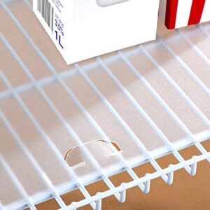 2 roll wire shelf liner clear shelf covers for wire shelving 12 inch wide waterproof non adhesive refrigerator pantry wire shelf plastic mats for kitchen cabinet drawer fridge rack, 10 foot roll