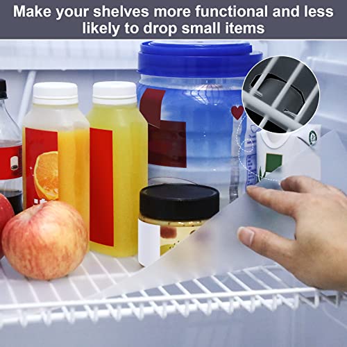 2 Roll Wire Shelf Liner Clear Shelf Covers for Wire Shelving 12 Inch Wide Waterproof Non Adhesive Refrigerator Pantry Wire Shelf Plastic Mats for Kitchen Cabinet Drawer Fridge Rack, 10 Foot Roll