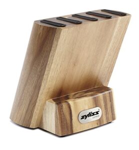 zyliss control wooden knife block – kitchen cutlery storage – knife block without knives – 5 slots
