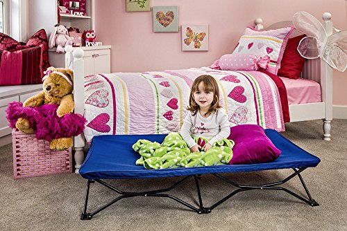 Regalo My Cot Portable Toddler Bed, Includes Fitted Sheet, Royal Blue , 48x24x9 Inch (Pack of 1)