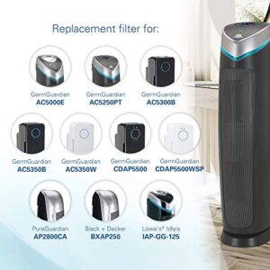 Germ Guardian FLT5250PT True HEPA Genuine Air Purifier Replacement Filter C, with Pet Pure Treatment for GermGuardian AC5250PT, AC5000E, AC5300B, AC5350W, AC5350B, CDAP5500, and More