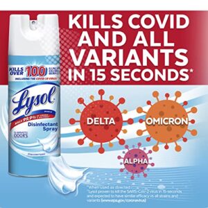 Lysol Disinfectant Spray, Sanitizing and Antibacterial Spray, For Disinfecting and Deodorizing, Crisp Linen, 1 Count, 12.5 fl oz