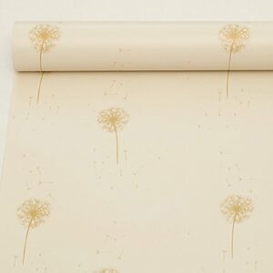yifely beige flying dandelion tabletop protect paper removable vinyl shelf liner cabinet covering 17×118 inches