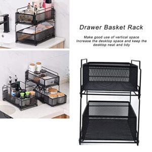 Kitchen Cabinet Organizer,Under Sink Cabinets Organize Countertop Storage Basket Storage Drawer Basket Rack Kitchen Storage Drawer Basket Rack Multilayer Kitchen Shelf Sliding Under Sink Drawer