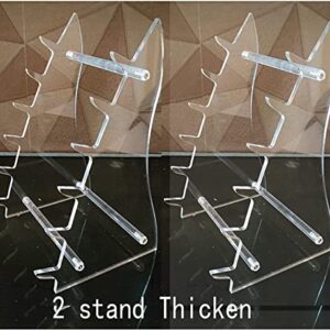 Arcylic Knife Display Stand Holder 6 Pcs,Thickening,2 Stand