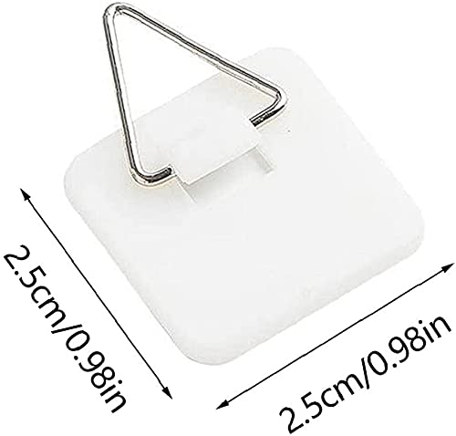 Invisible Adhesive Plate Hanger Set, 50Pieces Adhesive Hang Tabs Plate Hangers Vertical Plate Holders for The Wall Small