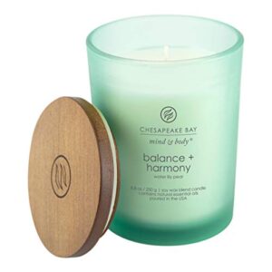 Chesapeake Bay Candle Scented Candle, Balance + Harmony (Water Lily Pear), Medium