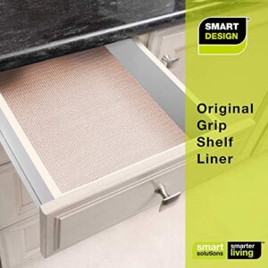 Smart Design Original Grip Shelf Liner - 12 Inch x 45 Feet (Set of 9 Rolls Total) - Non Adhesive, Strong Grip Bottom, Easy Clean Kitchen Drawer, Cabinet, Cupboard Dresser Cover, Non Slip - Taupe