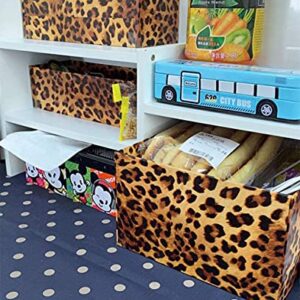 Self Adhesive Vinyl Leopard Print Shelf Liner Contact Paper for Walls Cabinets Dresser Drawer Furniture Table Desk Decal 17.7X117 Inches