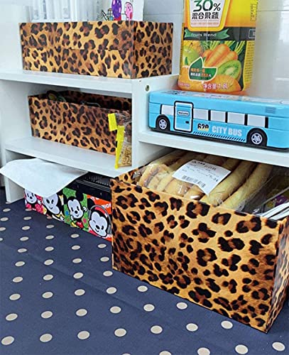 Self Adhesive Vinyl Leopard Print Shelf Liner Contact Paper for Walls Cabinets Dresser Drawer Furniture Table Desk Decal 17.7X117 Inches