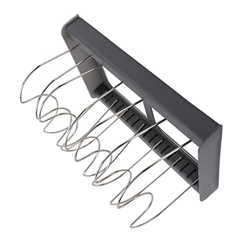 Pots and Pans, Multifunction Expandable Pot Rack with 7 Dividers Flexible Stable Kitchen Organization and Storage for Dish, Pot Lid, Cutting Board, Bakeware