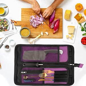 Chef’s Knife Roll Bag, Heavy Duty Oxford Chef Knife Bag, Portable 13 Slots Chef Knife Case , Multi-function Cutlery Knives Pouch Holder Knife Wrap Wallet Tool Roll for Home Kitchen Traveling Camping