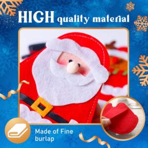 Christmas Silverware Holders Pockets Knifes Forks Bag Snowman Santa Claus Elk Christmas Party Decoration for Children 6pcs