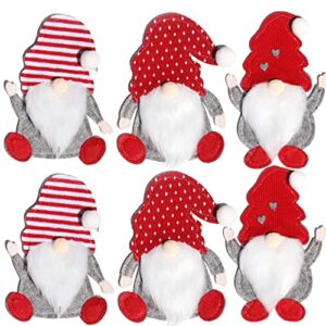 6 pcs christmas cutlery holders suit,christmas tableware holder swedish santa gnome silverware holders knife fork pouch bag for xmas new year party dinner table decorations ornaments