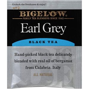 Bigelow Earl Grey Black Tea, Caffeinated, 120 Total Tea Bags, 20 Count (Pack of 6)