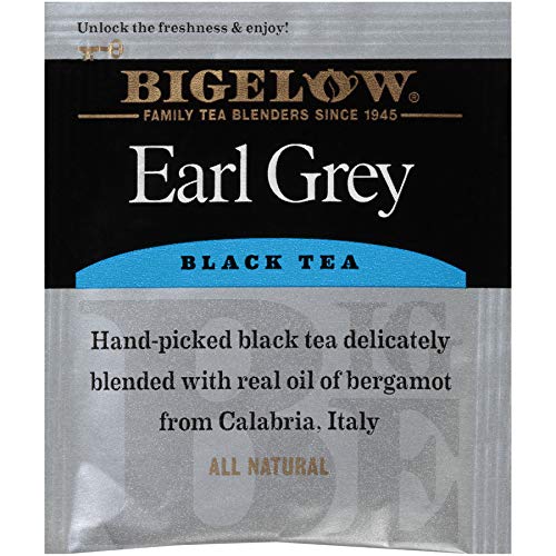 Bigelow Earl Grey Black Tea, Caffeinated, 120 Total Tea Bags, 20 Count (Pack of 6)