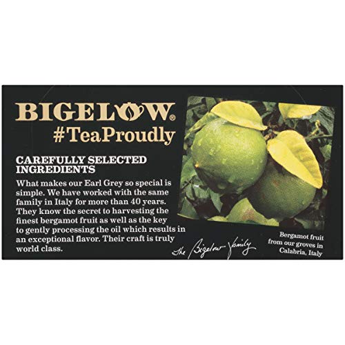 Bigelow Earl Grey Black Tea, Caffeinated, 120 Total Tea Bags, 20 Count (Pack of 6)