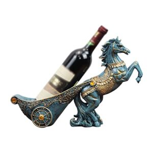 douba carriage-shaped wine rack wine bottle rack statue ornaments home living room decoration resin crafts (color : e, size