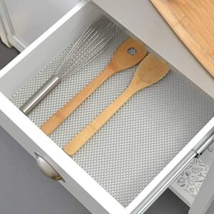 Drawer Liner Kitchen Cabinet Shelf Liner 12 inch by 20 feet Grey