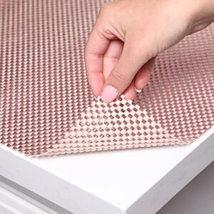 Con-Tact Brand Metallic Grip Premium Nοn-Adhesive Non-Slip Counter Top, Drawer and Shelf Liner, 18" x 4', Copper