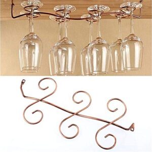 HAOZHAO Practical Wine Glass Rack Stemware Hanging Under Cabinet Holder Hanger Shelf Kitchen (Color : 8 Cup Rack)