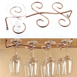 HAOZHAO Practical Wine Glass Rack Stemware Hanging Under Cabinet Holder Hanger Shelf Kitchen (Color : 8 Cup Rack)