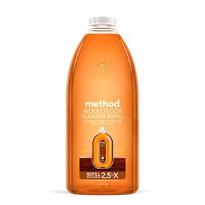 method hardwood floor cleaner, squirt + mop refill, use as laminate or sealed wood floor cleaner, almond scent, 2 liter bottle, 1 pack, packaging may vary