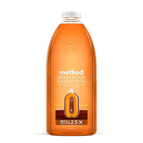 Method Hardwood Floor Cleaner, Squirt + Mop Refill, Use as Laminate or Sealed Wood Floor Cleaner, Almond Scent, 2 Liter Bottle, 1 Pack, Packaging May Vary