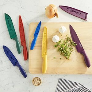 Cuisinart C55-12PCKSAM 12-Piece Ceramic Coated Stainless Steel Knives, Comes with 6-Blades and 6-Blade Guards, Color Coded to Reduce Risk of Cross Contamination, Jewel