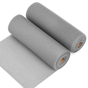 bakhuk grip shelf liner, 2 rolls of non-adhesive 12 inch x 25 feet cabinet liner durable organization liners for kitchen cabinets drawers cupboards bathroom storage shelves (gray)
