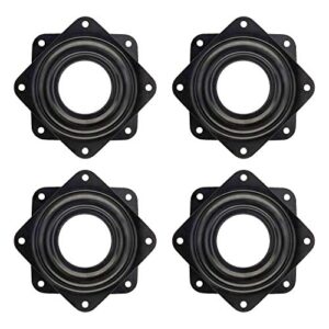 kasteco 4 pack 2.8 inches lazy susan turntable, 5/16 inch thick & 100 lb capacity,black