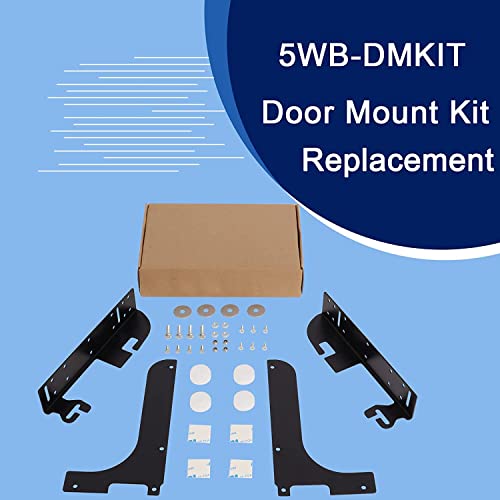 Wadoy 5WB-DMKIT Door Mount Kit, Pull Out Door Mounting Kit for 5WB1 5WB2 5CW2 Organizer Basket Series Cabinet Organizers, Kitchen Cabinet Pull Out Wire Baskets, Waste Containers(Black)