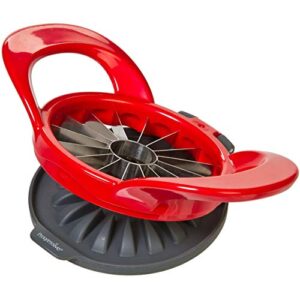 prepworks by progressive dishwasher safe 16-slice thin apple slicer and corer with attached safety cover