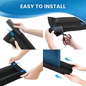 Easy to Install Under Door Draft Stopper - Thicker 2" Foam Strip Blocks 50% More Noise, Wind - Seal Bottom of Doors 30" to 36" - Interior Front Door Sweep, Blocker, Soundproofing - Everlasting Comfort