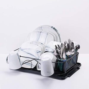 SUNNOW Nuovoo Dish Rack Set with Tray Dish Drainer and Utensil Holder for Kitchen Countertop