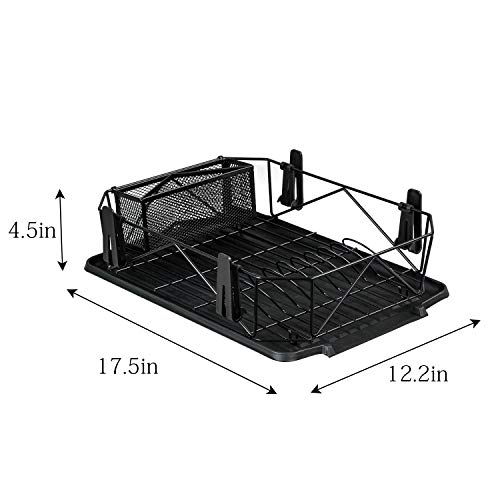 SUNNOW Nuovoo Dish Rack Set with Tray Dish Drainer and Utensil Holder for Kitchen Countertop