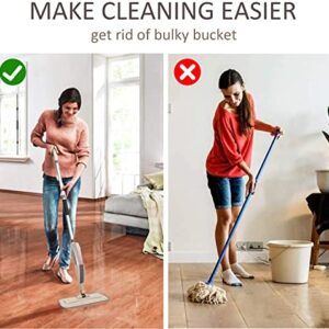 Microfiber Spray Mop for Floor Cleaning, Dry Wet Wood Floor Mop with 3 pcs Washable Pads, Handle Flat Mop with Sprayer for Kitchen Wood Floor Hardwood Laminate Ceramic Tiles Dust