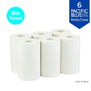 Pacific Blue Ultra 9” Paper Towel Roll (Previously Branded SofPull) by GP PRO (Georgia-Pacific), White, 26610, 400 Feet Per Roll, 6 Rolls Per Case